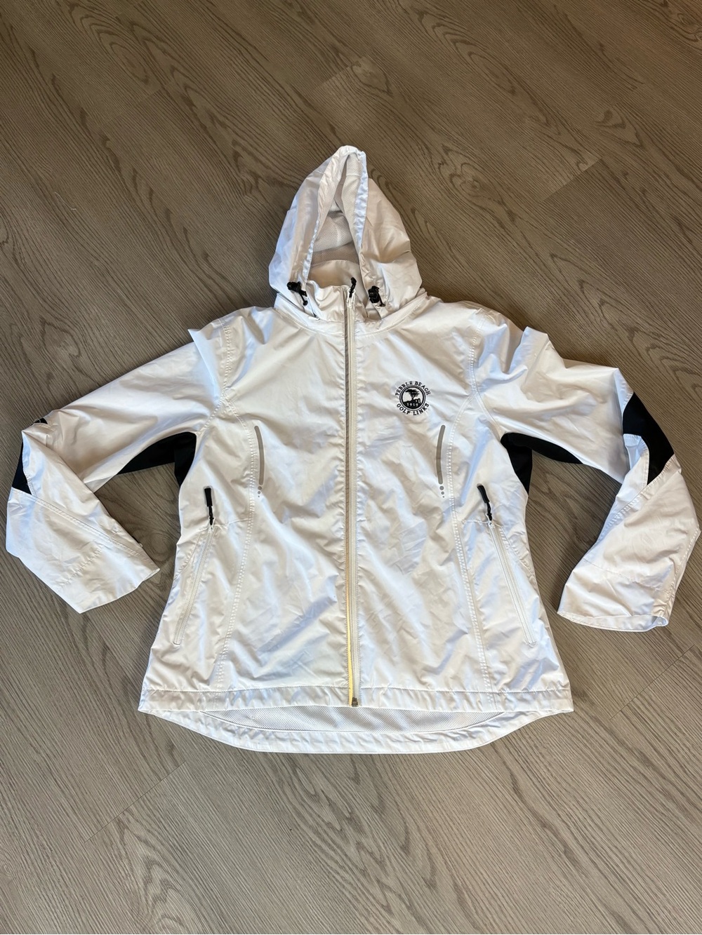 NVO Pebble Beach Golf Links White Hooded Rain Jacket